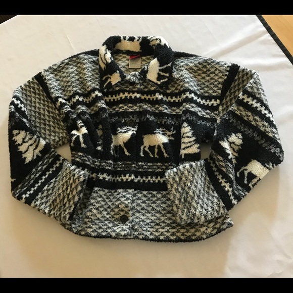 Winter Cropped Fleece Jacket by Palmetto’s Sz L - Picture 2 of 8